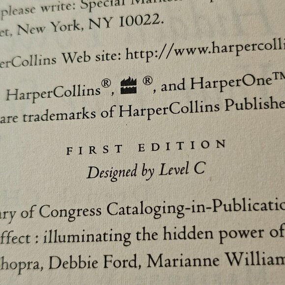 The Shadow Effect Deepak Chopra Debbie Williamson First Edition Hardcover 2010 - Picture 3 of 12